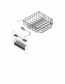 Lower Rack Parts Diagram and Parts List for 66513039K113  Kenmore Dishwasher