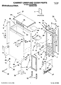 CABINET LINER AND DOOR PARTS Diagram and Parts List for KUIA15NRHS9  KitchenAid Ice Maker