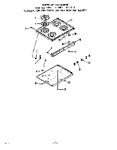 Main Top Diagram and Parts List for 1435*0A  Roper Range