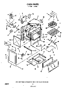 Oven Diagram and Parts List for F9808*0  Roper Range