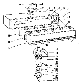 Range Hood Assembly Diagram and Parts List for 1559314G  Kenmore Range Hood