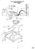 MACHINE BASE Diagram and Parts List for 3LBR5132BW0  Whirlpool Washer