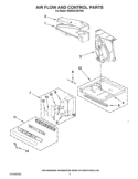 AIR FLOW AND CONTROL PARTS Diagram and Parts List for W5WCE128YW0  Whirlpool Air Conditioner