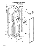 FREEZER DOOR Diagram and Parts List for GD25SFXHS01  Whirlpool Refrigerator