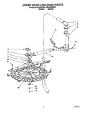 UPPER WASH AND RINSE Diagram and Parts List for KUDA23HB0  KitchenAid Dishwasher