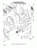 BULKHEAD PARTS Diagram and Parts List for WGD9750WL1  Whirlpool Dryer