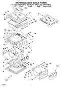 REFRIGERATOR SHELF PARTS Diagram and Parts List for KSRA22ILBT00  KitchenAid Refrigerator