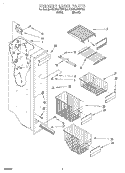 FREEZER LINER Diagram and Parts List for KSRE25FHBT00  KitchenAid Refrigerator