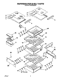REFRIGERATOR SHELF Diagram and Parts List for KSSS36DBX01  KitchenAid Refrigerator