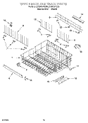 UPPER RACK AND TRACK Diagram and Parts List for KUDS24SEBS4  KitchenAid Dishwasher