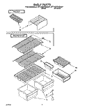 SHELF Diagram and Parts List for ET14GKXBW01  Whirlpool Refrigerator