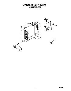 Control Panel Diagram and Parts List for MS3080XY0  Whirlpool Microwave