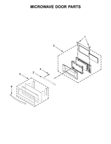 Microwave Door Parts Diagram and Parts List for WOC75EC0HS00  Whirlpool Microwave