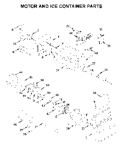 Motor and ice container parts Diagram and Parts List for WRS311SDHB03  Whirlpool Refrigerator