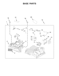 Base Parts Diagram and Parts List for WHD5090GW0  Whirlpool Dryer