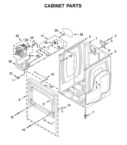 Cabinet Parts Diagram and Parts List for 11061112021  Kenmore Dryer