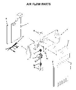 Air flow parts Diagram and Parts List for WRS321SDHB04  Whirlpool Refrigerator