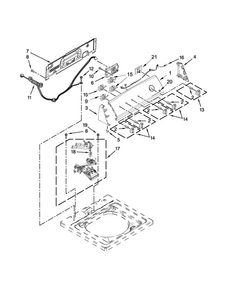 Console And Water Inlet Parts Diagram and Parts List for 11021492311  Kenmore Washer