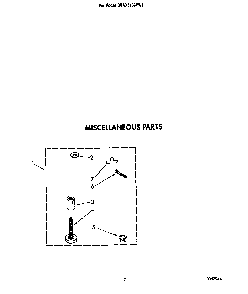 Miscellaneous Diagram and Parts List for 6MAX5133VW1  Whirlpool Washer
