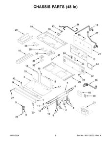 04 - Chassis Parts (48 In) Diagram and Parts List for KFGC558JYP07  Whirlpool Range