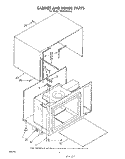 CABINET AND HINGE Diagram and Parts List for MW8300XL2  Whirlpool Microwave