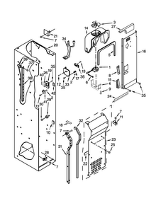 Freezer Liner And Air Flow Parts Diagram and Parts List for KBSD606ESS00  KitchenAid Refrigerator
