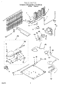 UNIT, LIT/OPTIONAL Diagram and Parts List for KTHD18KEAL01  Whirlpool Refrigerator