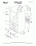 CABINET PARTS Diagram and Parts List for GB2SHTXTS04  Whirlpool Refrigerator