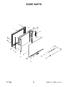 Door Parts Diagram and Parts List for KFGG500EWH7  KitchenAid Range