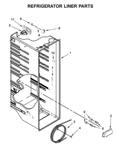 Refrigerator Liner Parts Diagram and Parts List for 10650042710  Kenmore Refrigerator