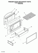 FREEZER DOOR AND BASKET PARTS Diagram and Parts List for KBFC42FTS03  KitchenAid Refrigerator