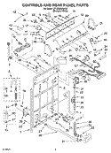 Part Location Diagram of 8318795 Whirlpool PANEL-CNTL