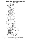 HEATER, PUMP AND LOWER SPRAY ARM Diagram and Parts List for DU9700XR5  Whirlpool Dishwasher
