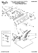 SECTION Diagram and Parts List for LET7646AQ2  Whirlpool Dryer