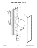 FREEZER DOOR PARTS Diagram and Parts List for WRS325FDAW02  Whirlpool Refrigerator