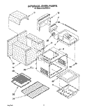 INTERNAL OVEN Diagram and Parts List for SF395PEWN2  Whirlpool Range