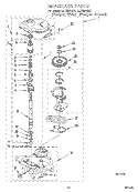 GEARCASE Diagram and Parts List for LLT8244BZ1  Whirlpool Washer