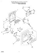DISPENSER FRONT Diagram and Parts List for KSRB22QGBL00  KitchenAid Refrigerator