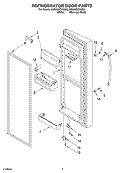 REFRIGERATOR DOOR Diagram and Parts List for 6GD25DCXHS03  Whirlpool Refrigerator