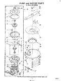 PUMP AND MOTOR Diagram and Parts List for SHF5504W0  Whirlpool Dishwasher