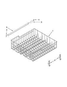 Upper Rack And Track Parts Diagram and Parts List for WDP350PAAB3  Whirlpool Dishwasher