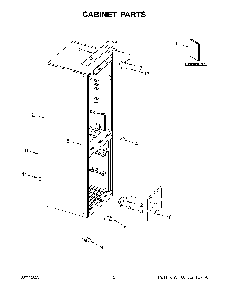Cabinet Parts Diagram and Parts List for KBBX104EPA04  KitchenAid Refrigerator
