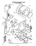 DRYER BULKHEAD Diagram and Parts List for LT4900XMW1  Whirlpool Washer Dryer Combo