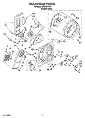 BULKHEAD PARTS, OPTIONAL PARTS (NOT INCLUDED) Diagram and Parts List for WED5321SQ0  Whirlpool Dryer