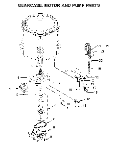 Gearcase, motor and pump parts Diagram and Parts List for WTW6120HW1  Whirlpool Washer