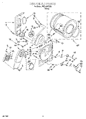 SECTION Diagram and Parts List for REX4625EW2  Roper Dryer