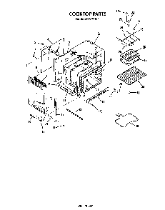 Cook Top Diagram and Parts List for D5257*2  Roper Range