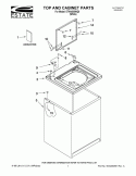 TOP AND CABINET PARTS Diagram and Parts List for ETW4200WQ0  Estate Washer