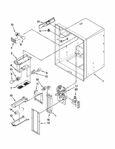Refrigerator Liner Parts Diagram and Parts List for 59679549013  Kenmore Refrigerator