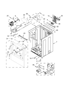 Cabinet Parts Diagram and Parts List for 11068132410  Kenmore Dryer